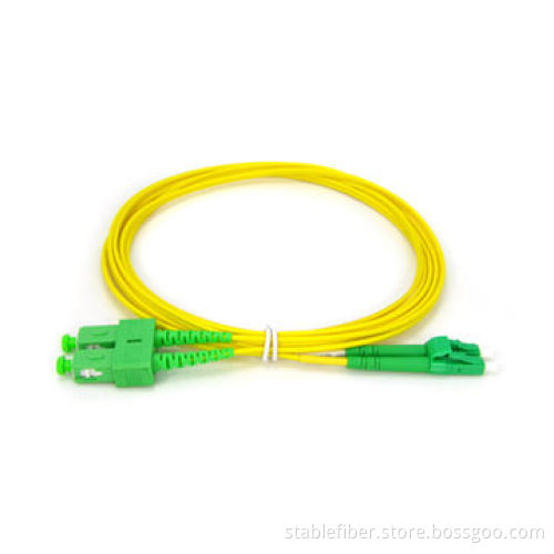 2.0mm 3m SM Duplex/Simplex SC-LC Fiber-optic Patch Cord for APC Point with Low Insertion Loss, LSZH